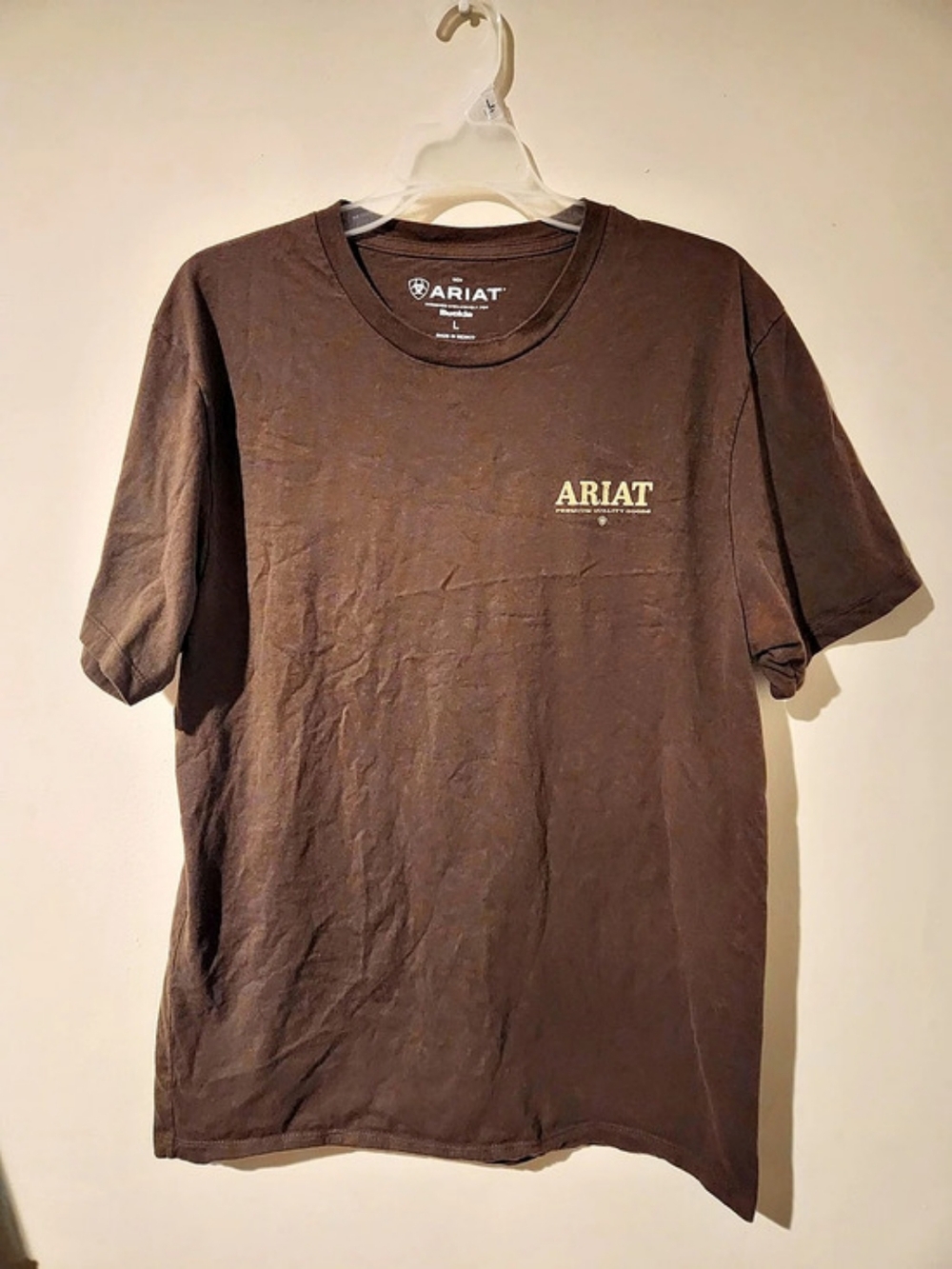 Ariat Rocky Bull Brown Tshirt Size Large